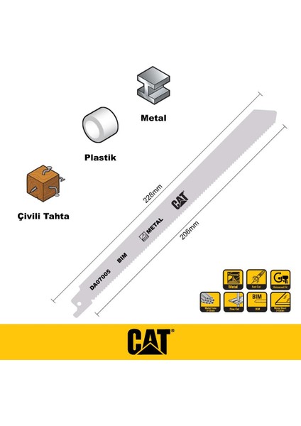 DA07005 228MM 2 Parça Profesyonel Metal/çivili Ahşap Kesme Tilki Kuyruğu Testere Ucu