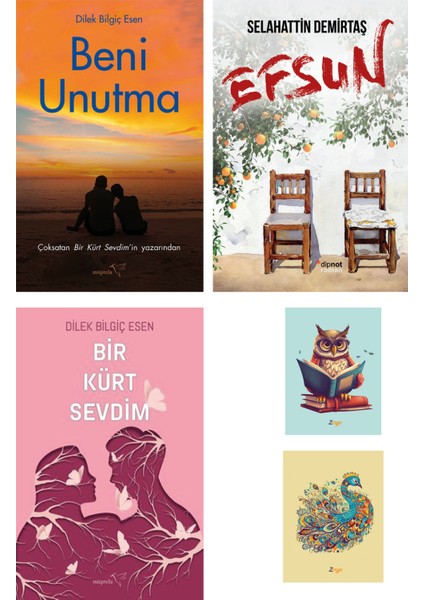 Beni Unutma - Bir Kürt Sevdim - Efsun - 3 Kitap + Not Defterli Set