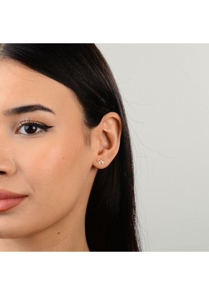 14 Ayar Altın Fiyonk Küpe 0,66 gr indirimleri