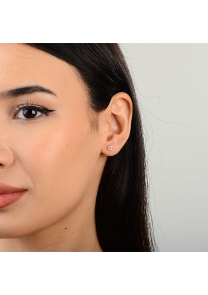 14 Ayar Taşlı Altın Göz Şans Küpe fiyatları