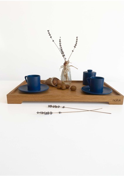 Arte Büyük Boy 50X30 cm Tepsi, Servis ve Sunum Tepsi, Mutfak Çay-Kahve Tepsisi, Ahşap Düzenleyici
