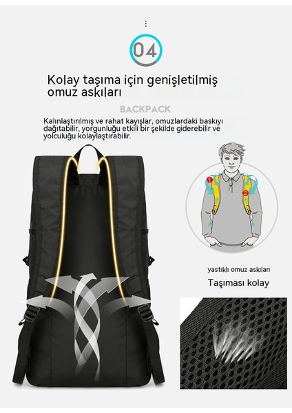 Yeni Katlanır Çanta Çok Fonksiyonlu Açık Hafif Dağcılık Çantası Katlanır Omaralar Çanta Seyahat Su Önleyen Günü Sırt Çantası (Yurt Dışından) modelleri