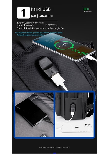 USB Şarj Edilebilir Sırt Çantası Sırt Çantası Erkek Iş Su Geçirmez Genişleme Bilgisayar Çantası Çift Kullanımlı Üniversite Öğrencisi Okul Çantası (Yurt Dışından) modelleri