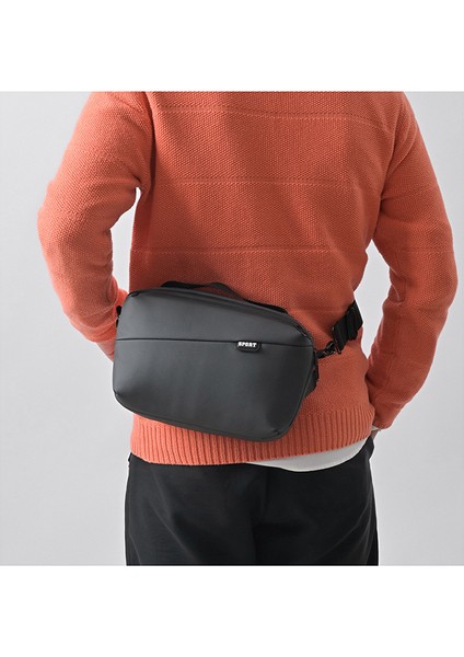 Gündelik Erkek Tek Omuz Crossbody Çanta Iş Gidiş Taşınabilir Moda Göğüs Çanta Men's Wallet (Yurt Dışından)