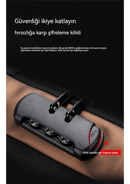 Erkek Göğüs Çantası Hırsızlık Şifresi Kilidi Tek Omuz Sırt Çantası Messenger Çanta Su Geçirmez Çanta Yaz Açık Lokomotif Göğüs Çantası (Yurt Dışından) fırsatları