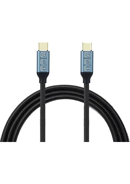 Type-C To Type-C Kablo Data ve Şarj Kablosu 20GBPS 100 Watt Akıllı Chip iPhone 15 Serisi Uyumlu Galaxy S23 Uyumlu Data ve Şarj Kablo ZR48