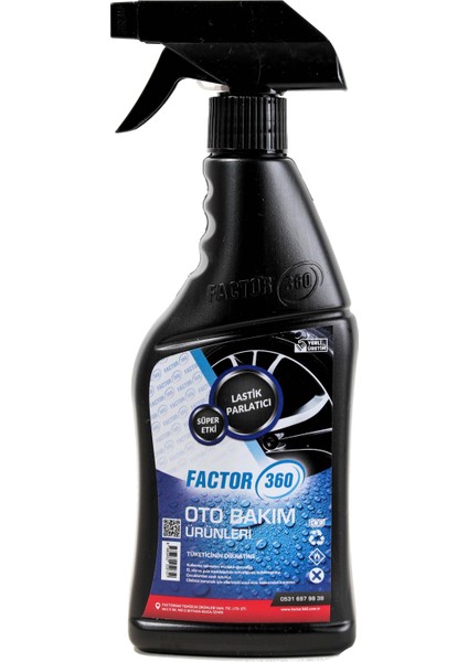 FACTOR360 Lastik ve Tampon Parlatıcı 500 ml