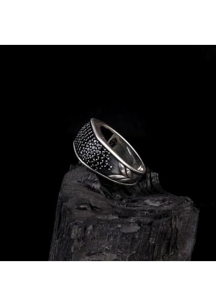 925 Ayar Gümüş Mikro Taşlı Erkek Model Yüzük modelleri