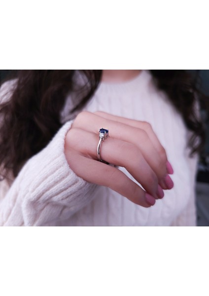 Pırlanta ve Oval Safir Taşlı Yüzük 0417R0043 indirimleri