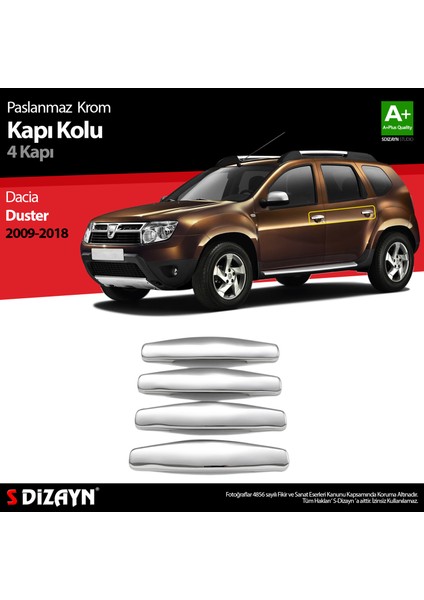 Dacia Duster Krom Kapı Kolu 4 Kapı 2009-2018 A+ Kalite