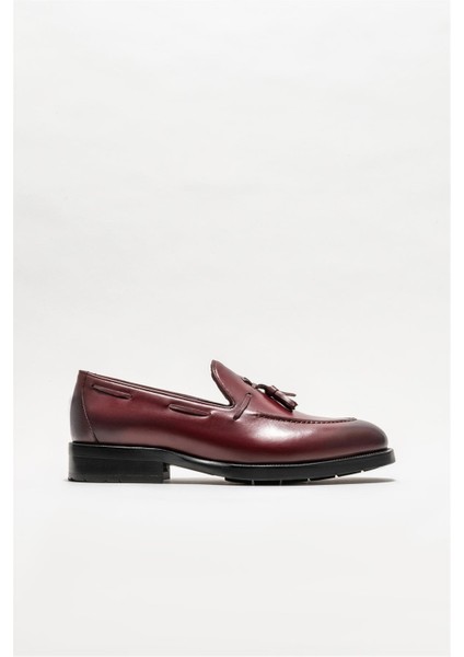 Bordo Deri Erkek Loafer