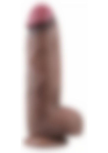Pridex Medikal 31 cm Nature Cock R5 Serisi Ultra Yumuşak Çift Katmanlı Melez Dev Dildo Penis