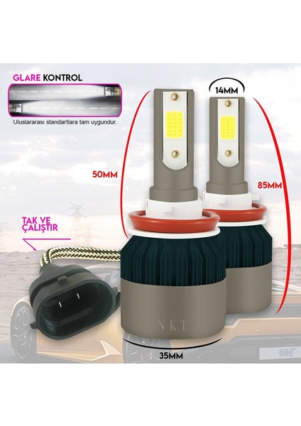 Renault Fluence H11 Nkt LED Xenon Sis Farı