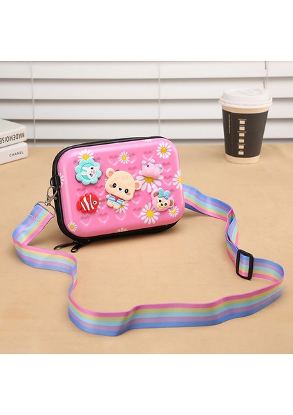 Mini Bavul Kadın Küçük Çanta Crossbody Omuz Kişilik El Tipi Bavul Tarzı Kutu Küçük Kare Çanta (Yurt Dışından)