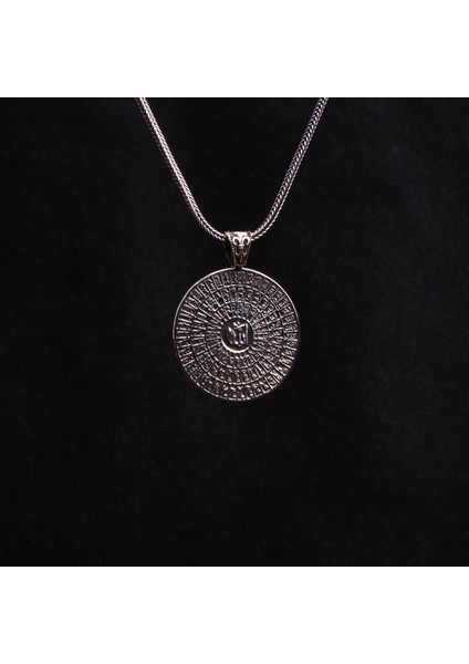 925 Ayar Gümüş Esmaül Hüsna Yazılı Madalyon Kolye fiyatları