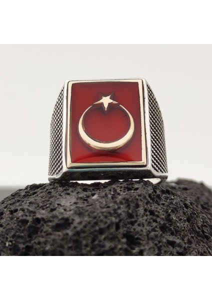 925 Ayar Gümüş Ayyıldız Yüzük