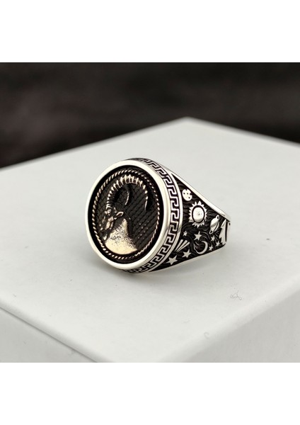 925 Ayar Gümüş Oğlak Burcu Yüzük fırsatları