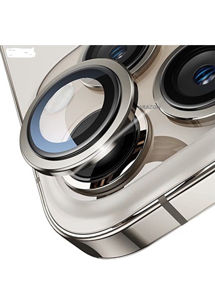 Apple Iphone 15 Pro Kamera Koruma Lens Koruyucu Temperli Cam Safir Titanium Lansman Renk
