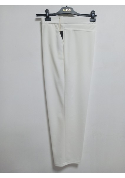 Büyük Beden Enine Boyuna Likralı Scuba Krep Kumaş Pantolon