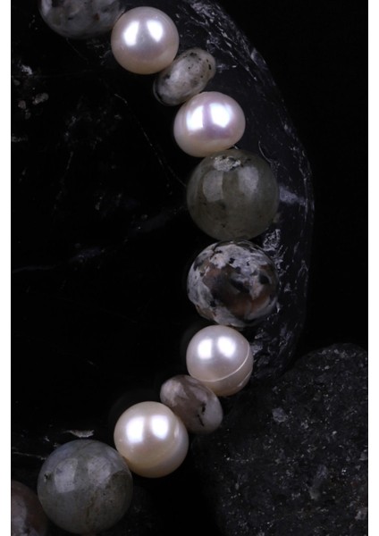 Yooperlite - Inci - Labradorit Doğal Taş Tasarım Bileklik modelleri