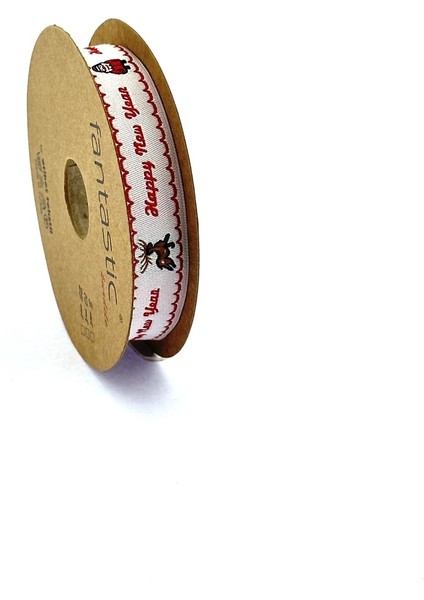 Yılbaşı / Happy New Year / Geyik Desen Dokuma Kurdele (16MM Genişlik - 10MT Uzunluk) fiyatları