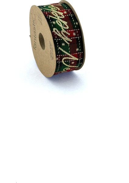 Happy New Year Altın Simli Dokuma Yılbaşı Kurdelesi (40MM Genişlik - 10MT Uzunluk) fiyatları