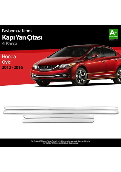 Honda Civic Krom Kapı Yan Çıtası 2012-2016