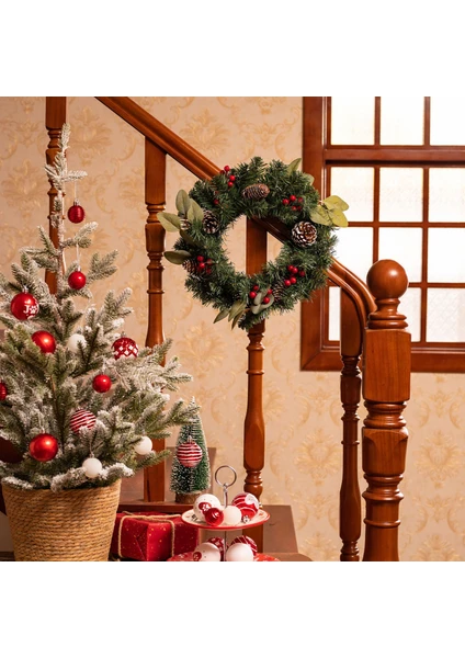 Karaca Home New Year Yılbaşı Pine Kapı Süsü 40 cm