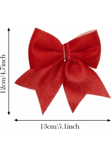 New Year Yılbaşı Ribbon Kırmızı Ağaç Kurdelesi 12X13 cm indirimleri
