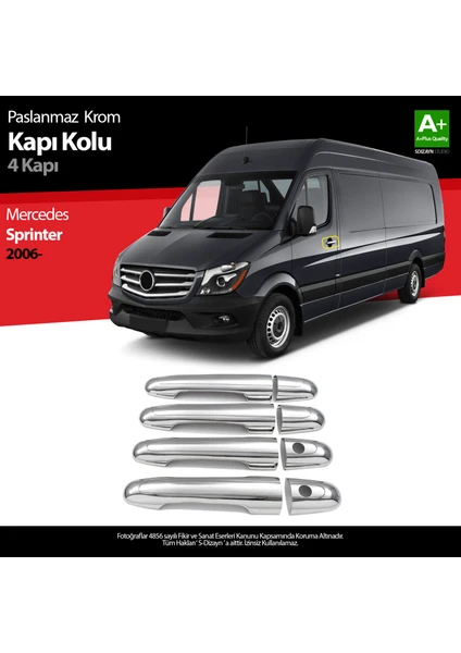 Mercedes Sprinter W906 Krom Kapı Kolu 4 Kapı 2006-2013 A+ Kalite