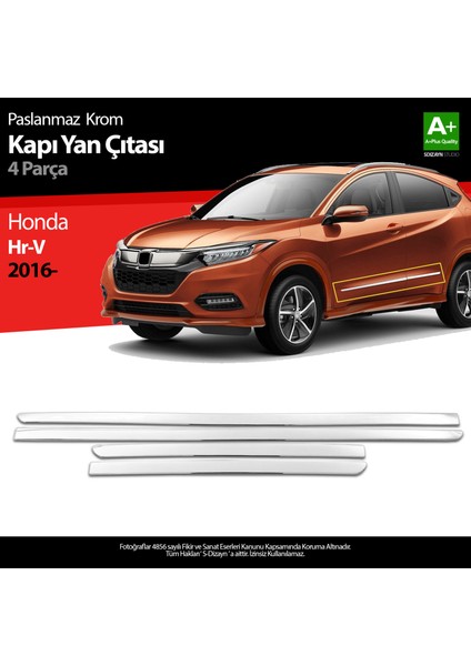 S Dizayn S-Dizayn Honda Hr-V Krom Kapı Yan Çıtası 4 Prç 2016 Üzeri