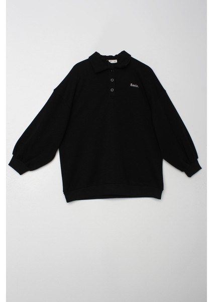 Polo Yaka  Oversize Sweatshirt