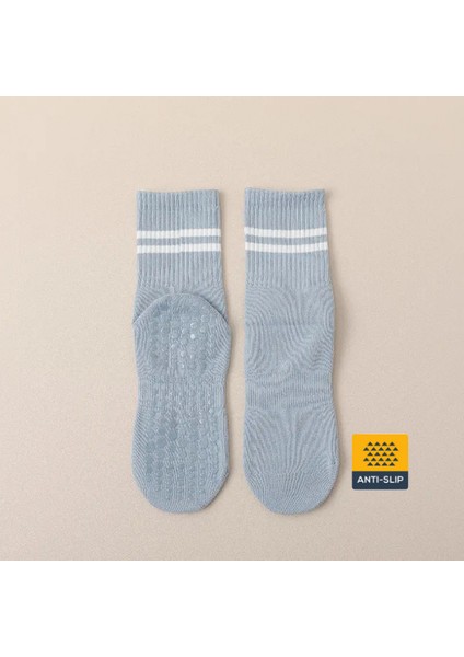 - Yoga ve Pilates Çorabı Profesyonel Kaydırmaz Tabanlı Mavi