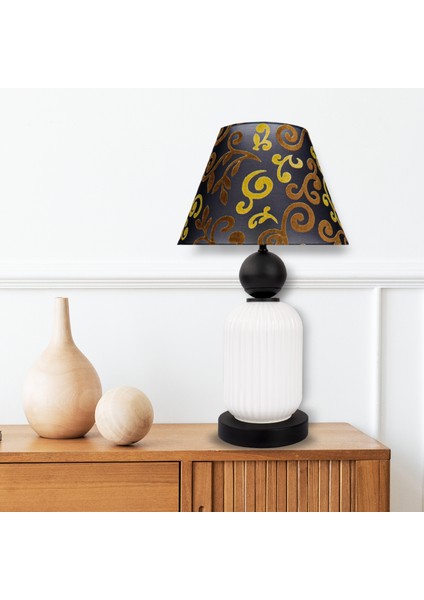 Lotus Opal Black - White Koni Cam Abajur fiyatları