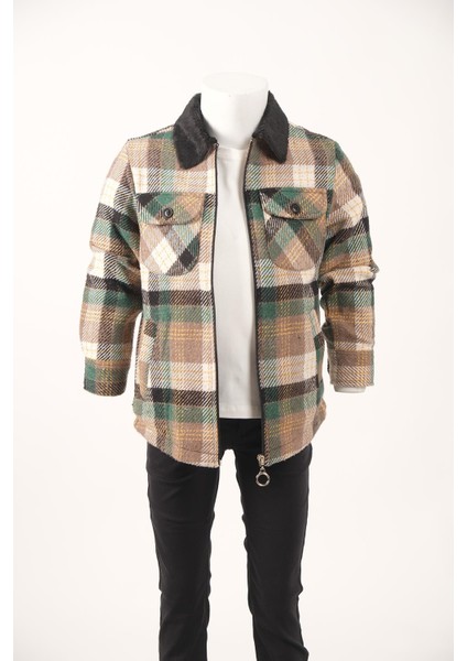 Erkek Çocuk Oduncu Sweat İçi Peluşlu Şık Tasarımlı Renkli 4-14 Yaş