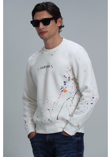 Alexander Erkek Sweatshirt Kırık Beyaz