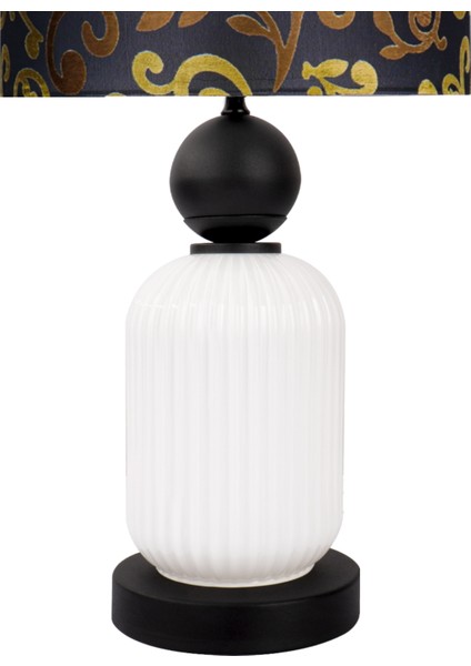 Lotus Opal Black - White Cam Abajur modelleri