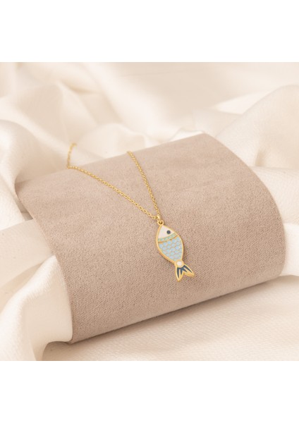 Mineli Origami Balık Gümüş Kolye fiyatları