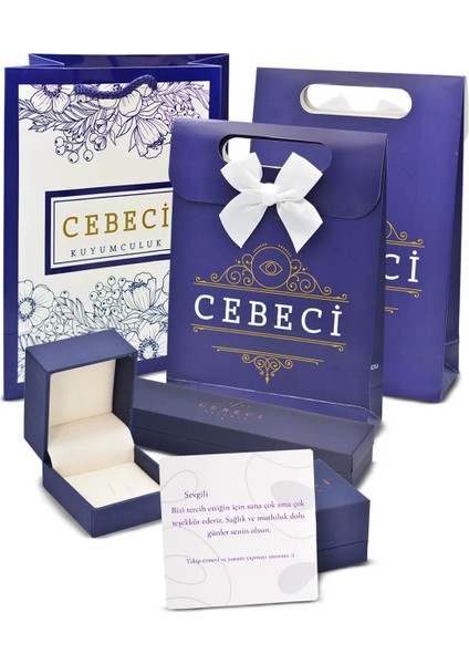 Cebeci 14 Ayar Çiçek Altın Tragus