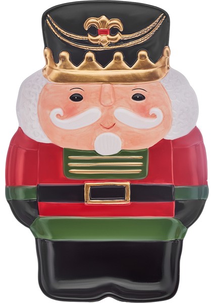 New Year Yılbaşı Rölyefli Kurşun Asker Sunum Tabağı 23 cm