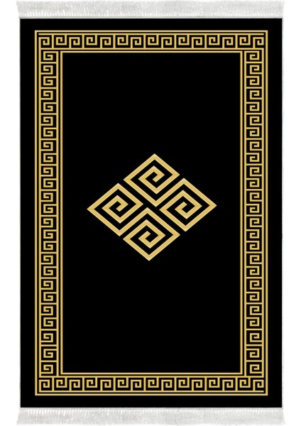 Dijital Salon Halısı Yıldız Deri Kaymaz Taban Saçaklı Modern Kathryn Gold fiyatları