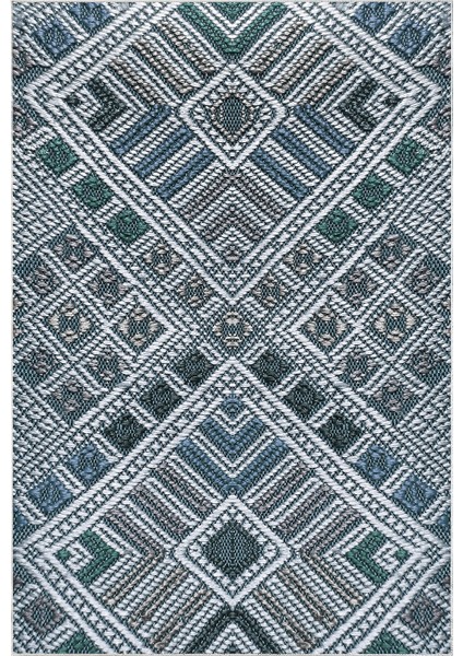 Dijital Salon Halısı Trend Keçe Kaymaz Taban Modern Rylee Mavi fiyatları