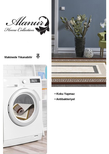 Dijital Salon Halısı Trend Keçe Kaymaz Taban Modern Esmee Gold modelleri
