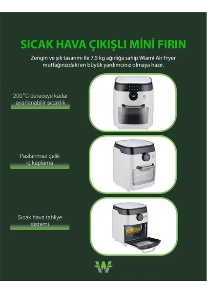 WIAMI RA-011W 12 LITRE AKILLI AIRFRYER HAVA FRITOZU