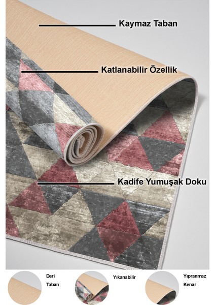 Dijital Salon Halısı Yıldız Deri Kaymaz Taban Iskandinav Kitty Pudra indirimleri