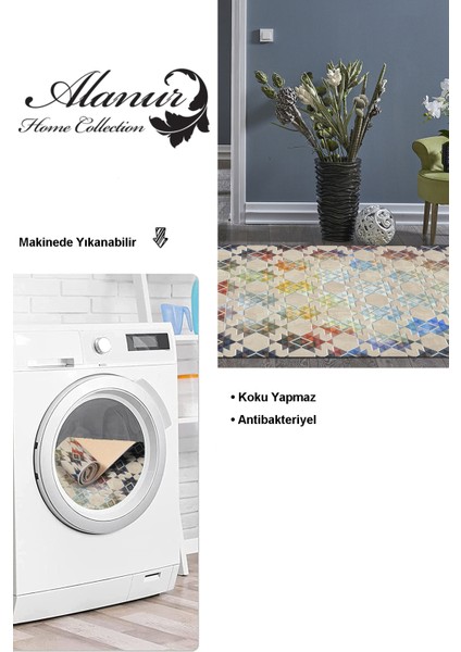 Dijital Salon Halısı Yıldız Deri Kaymaz Taban Modern Cyan Renkli modelleri