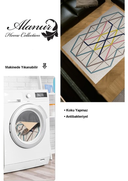 Dijital Salon Halısı Yıldız Deri Kaymaz Taban Modern Bay Renkli modelleri