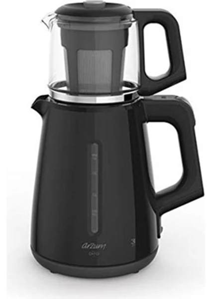 Cam Demlik Çay Makinesi 1700 Watt - Siyah AR3061