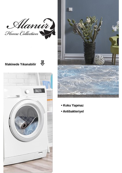 Dijital Salon Halısı Star Pamuk Kaymaz Taban Modern Corrina Lila modelleri