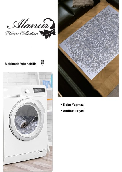 Dijital Salon Halısı Star Pamuk Kaymaz Taban Modern Katrina Mavi modelleri